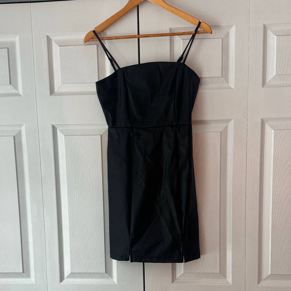 Altard State -  Elegant Black Leather Dress